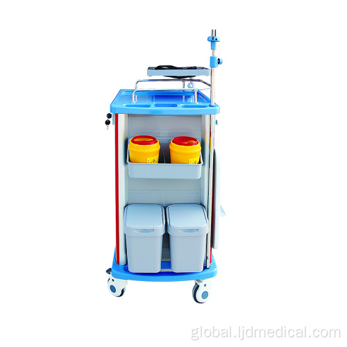 Medical ABS Trolley with Wheels Medical Hospital ABS Stainless Steel Emergency Trolley Manufactory